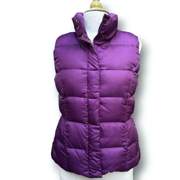 Eddie Bauer Women’s Small Purple Premium Goose Down Puffer Vest Made in USA - Picture 13 of 13